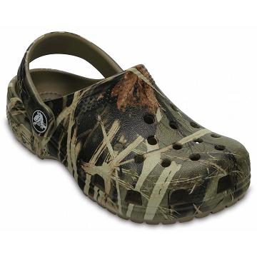 Crocs Klassiska Realtree® Clogs Pojke Olivgröna | Sverige 1348CTVE